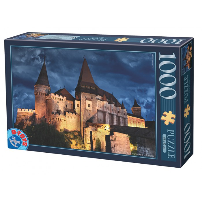 Puzzle Dtoys-74775 Burg Hunedoara bei Nacht, Rumänien