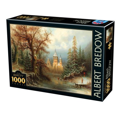 Puzzle Dtoys-75697 Albert Bredow - Romantic Winter Landscape