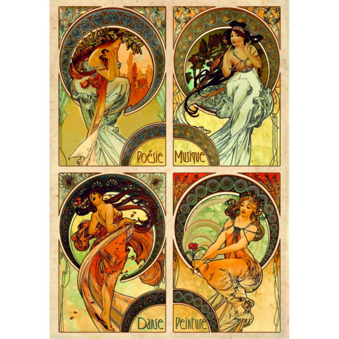 Puzzle  Dtoys-75895 Mucha - Kunst