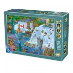 Puzzle  Dtoys-75932 Cartoon Collection - Niagara Falls