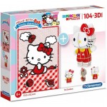  Clementoni-20171 Hello Kitty - Puzzle and 3D Model