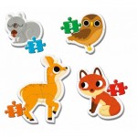  Clementoni-20814 My First Puzzle - Forest Animals (4 Puzzles)