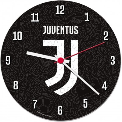Clementoni-23037 Puzzle-Uhr - Juventus (Batterien nicht enthalten)