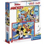  Clementoni-24791 2 Puzzles - Mickey and Friends