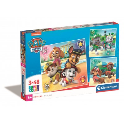 Clementoni-25301 3 Puzzles - Paw Patrol