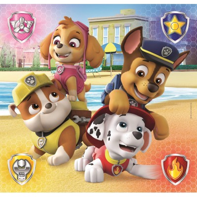 Clementoni-25301 3 Puzzles - Paw Patrol