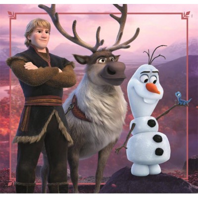 Clementoni-25306 3 Puzzles - Frozen - Die Eiskönigin
