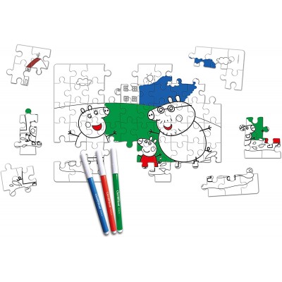 Puzzle Clementoni-26096 Peppa Pig - Supercolor Double Face
