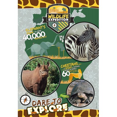 Puzzle Clementoni-29207 National Geo Kids - Wildlife Expedition