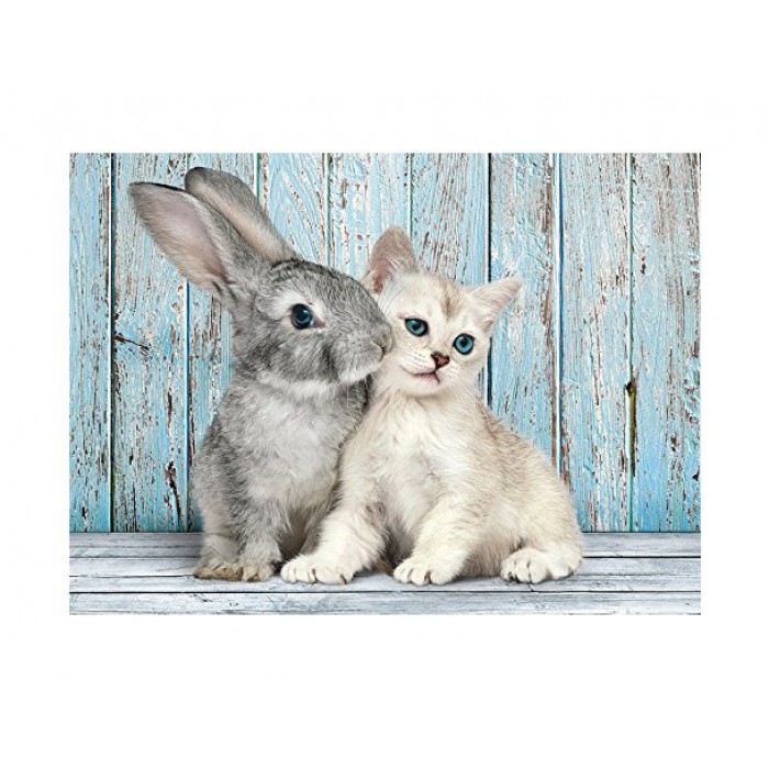 Puzzle Clementoni-35539 Cat and Bunny
