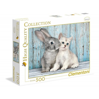 Puzzle Clementoni-35539 Cat and Bunny