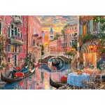 Puzzle  Clementoni-36524 Venedig bei Sonnenuntergang