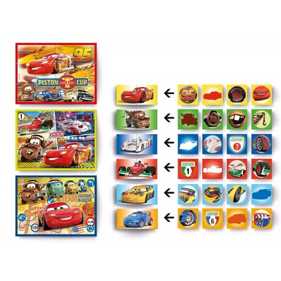 Clementoni-41505 Würfelpuzzle - Cars