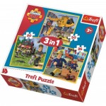 Puzzle   3 in 1 - Fireman Sam in action