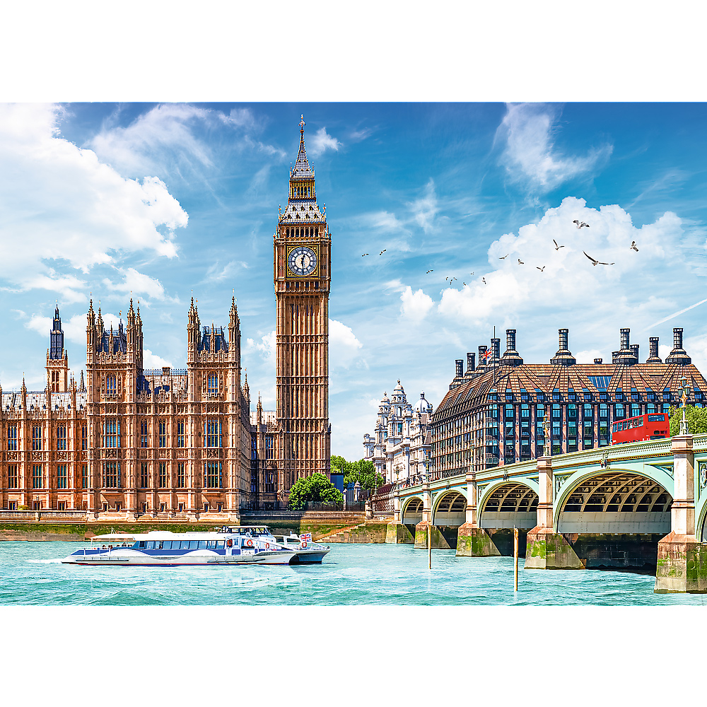 Parlament London NEU 26104 Puzzle Pappe Trefl 1500 Teile Big Ben Westminster 