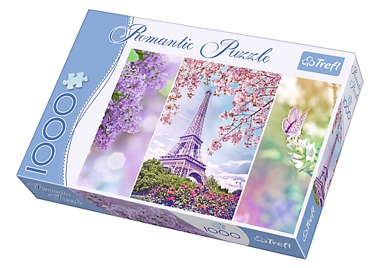NEU 10409 Romantic Puzzle Pappe Trefl 1000 Teile Frühling in Paris Frankreich 