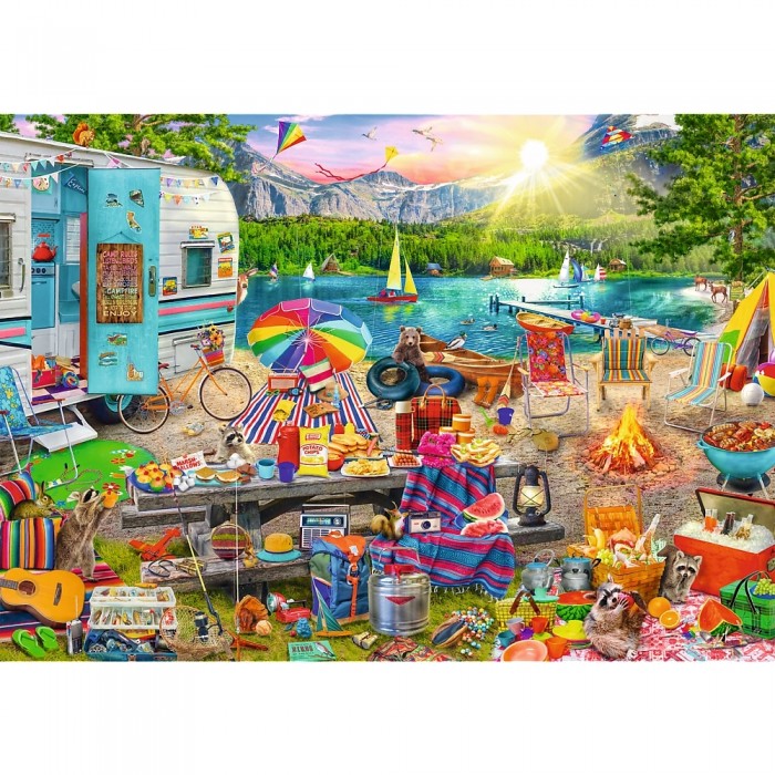 Puzzle  Trefl-10677 Hidden Shapes - Motorhome Trip