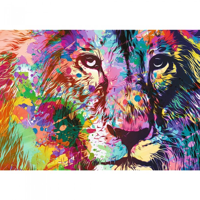 Puzzle  Trefl-10707 Colorful Lion