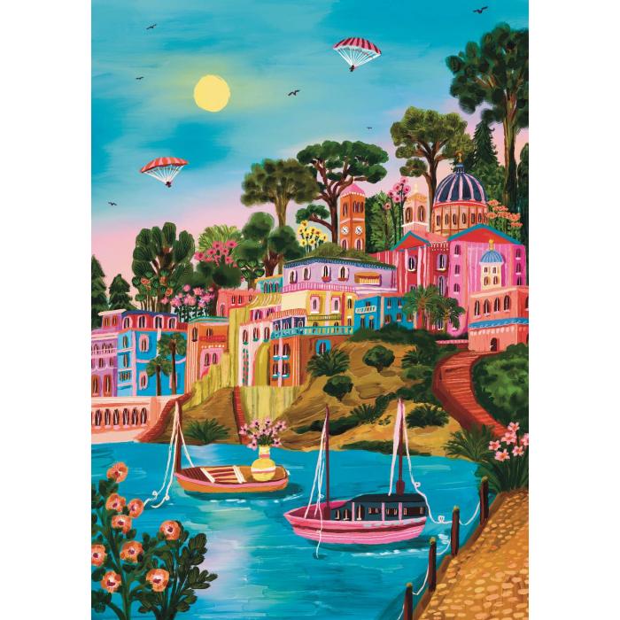 Puzzle  Trefl-10893 Die Kunst Der Farbe: Syros. Griechenland