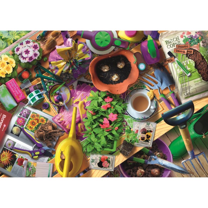 Puzzle  Trefl-10927 Den Garten Aufräumen