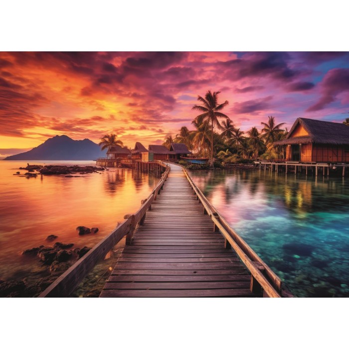 Puzzle  Trefl-10928 Paradiesische Insel