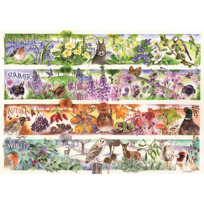 Puzzle  Trefl-12078 Tea Time: Vier Jahreszeiten