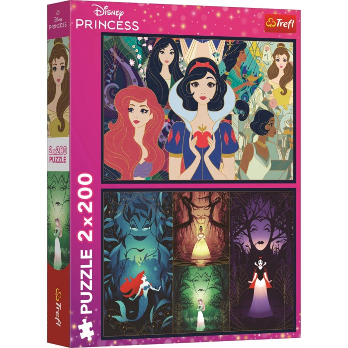  Trefl-13317 2 Puzzles - Bezaubernde Prinzessinnen - Disney Princess