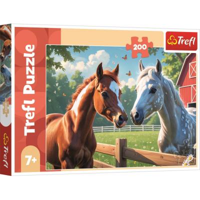 Puzzle Trefl-13328 Pferde Auf Der Lichtung