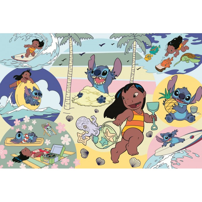 Puzzle  Trefl-15431 Stichregeln - Disney Lilo & Stitch