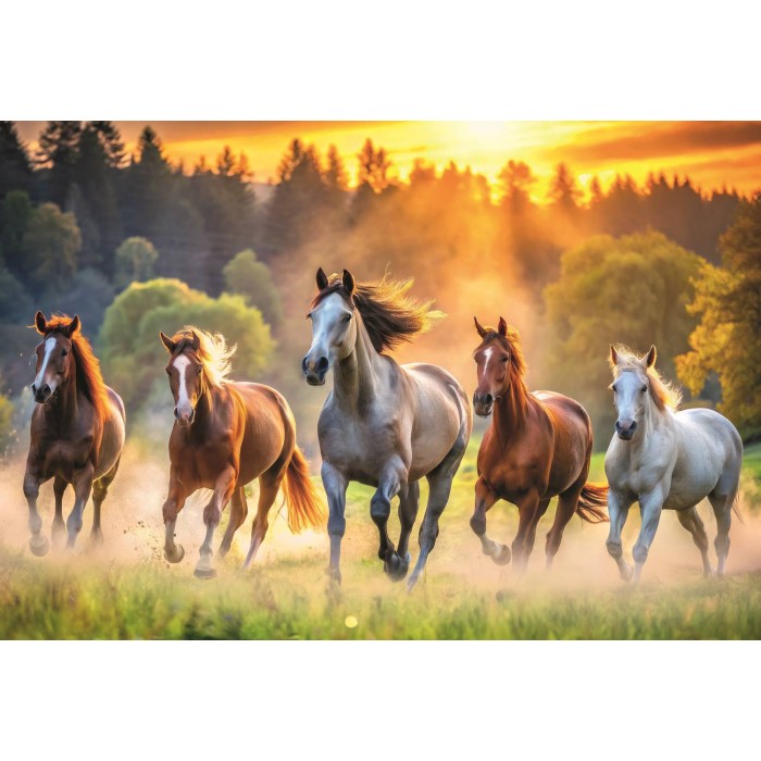 Puzzle  Trefl-26215 Wildpferde