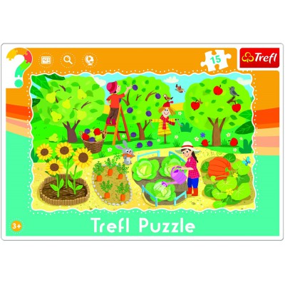 Trefl-31218 Rahmenpuzzle - Garden