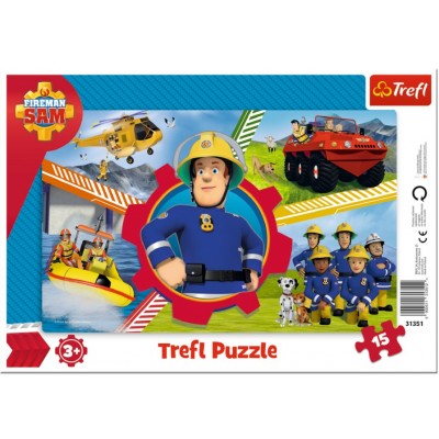 Trefl-31351 Rahmenpuzzle - Fireman Sam