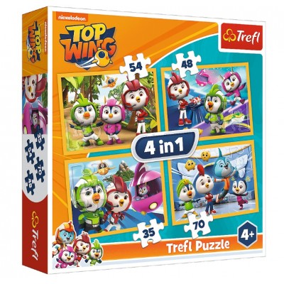 Trefl-34342 4 Puzzles - Nickelodeon - Top Wing