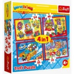  Trefl-34376 4 Puzzles - Super Things Secret Spies