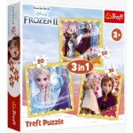  Trefl-34847 3 Puzzles - Frozen 2