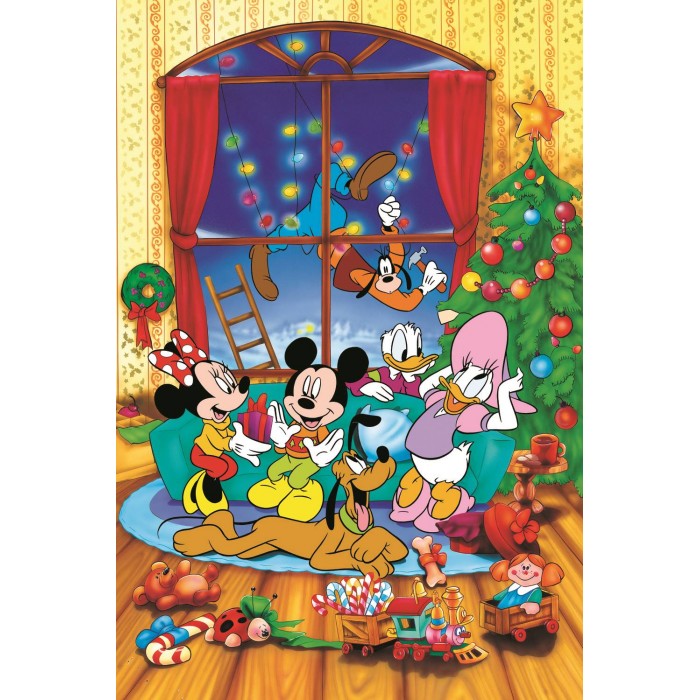 Puzzle  Trefl-37602 40 Jahre Trefl - Weihnachten Von Micky Maus Und Freunden
