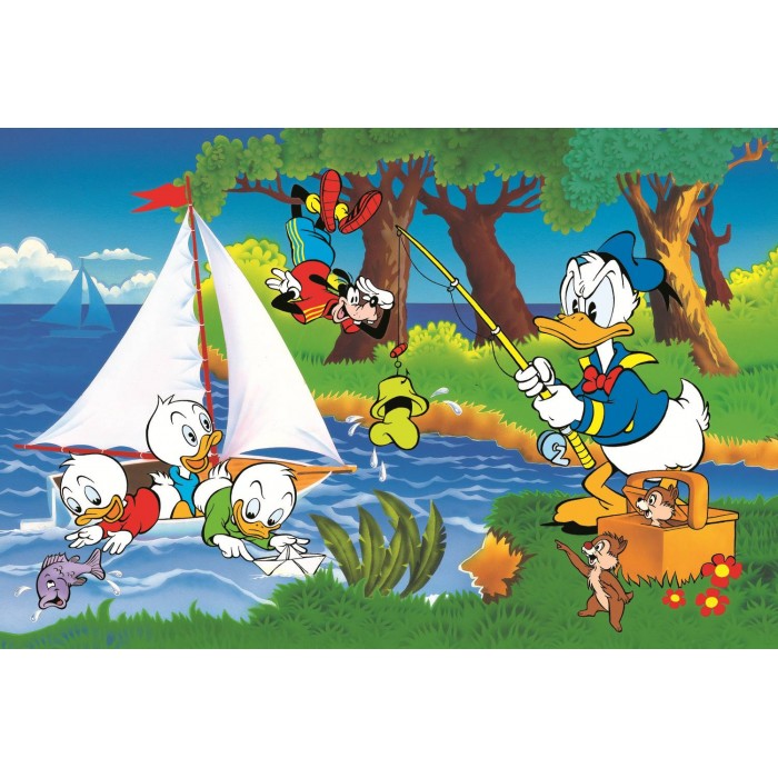Puzzle Trefl-40053 40-Jähriges Jubiläum Trefl - Abenteuer Am See - Disney Standard Charaktere