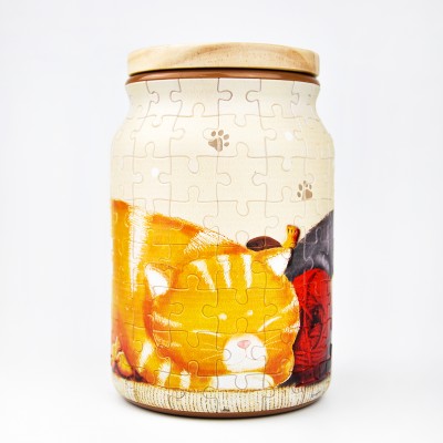 Pintoo-BA1002 3D Puzzle - Jar - Take a Nap