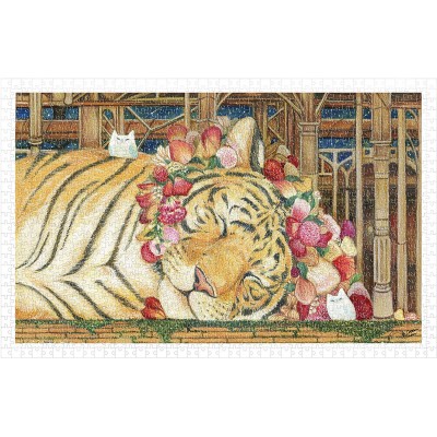 Pintoo-H2146 Puzzle aus Kunststoff - Cotton Lion - Goodnight Tiger
