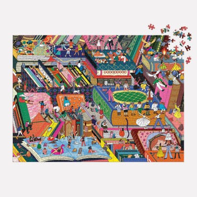Galison-37595 Neuartige Nachbarschaft – 1000-teiliges Folienpuzzle