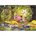 Puzzle  Alipson-Puzzle-50050 Camping des Fées avec des Amis de la Forêt