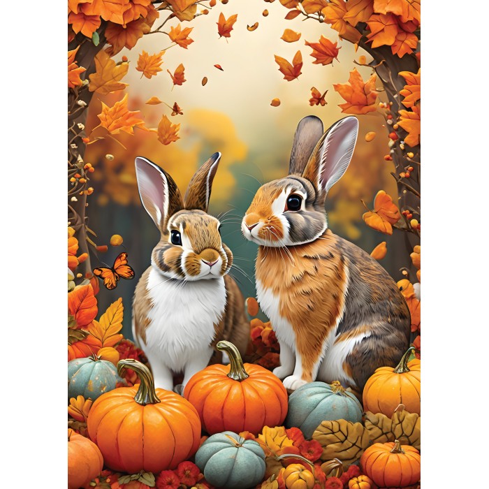 Puzzle  Alipson-Puzzle-50126 Autumn Bunnies