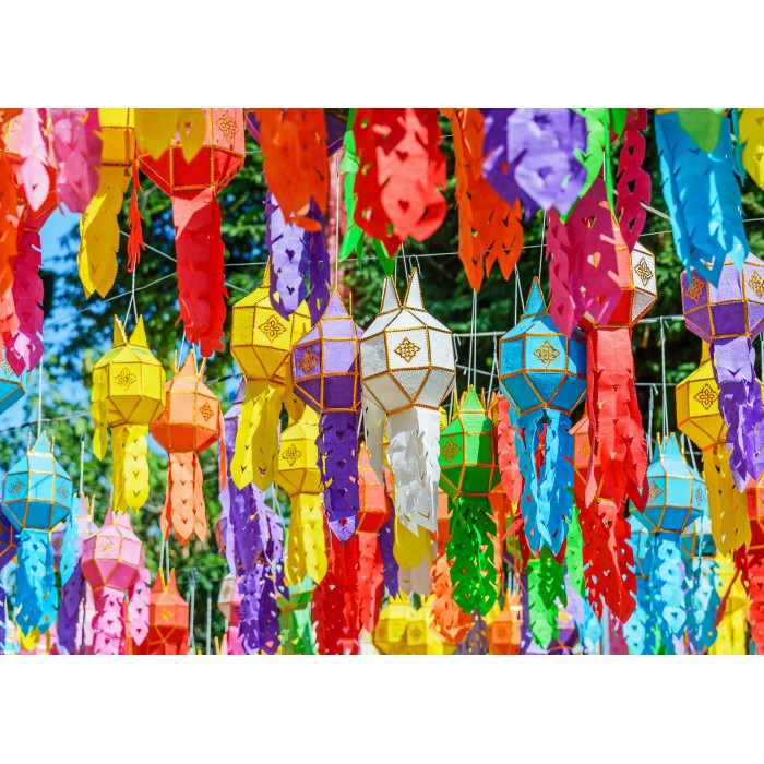 Puzzle  Alipson-Puzzle-F-50224 Bunte Laternen