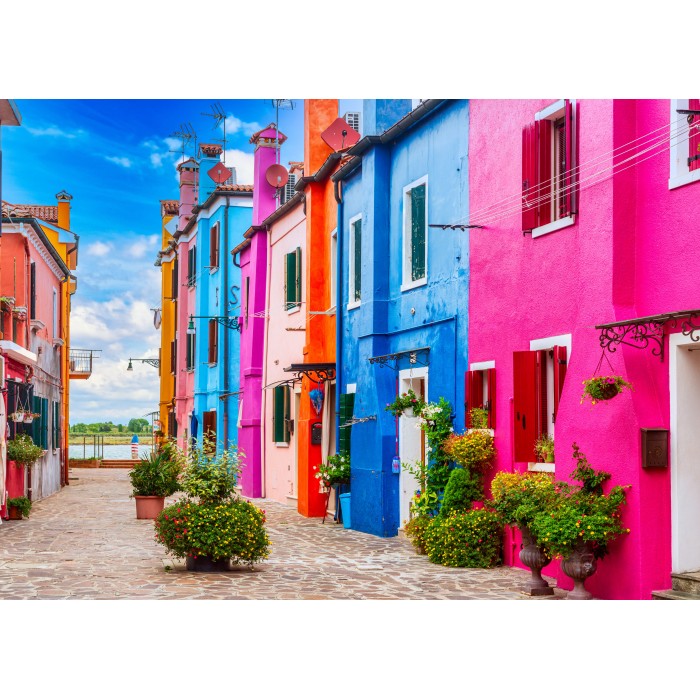 Puzzle Alipson-Puzzle-F-50225 Bunte Gasse von Burano