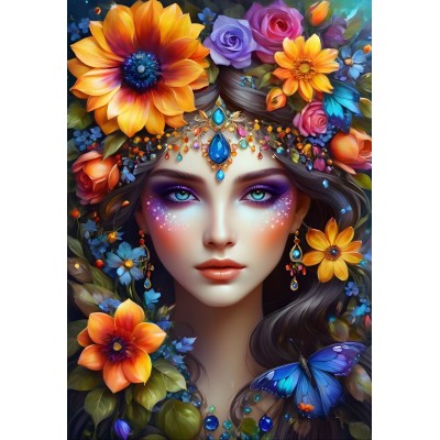 Puzzle Alipson-Puzzle-F-50229 Die Blumenfrau