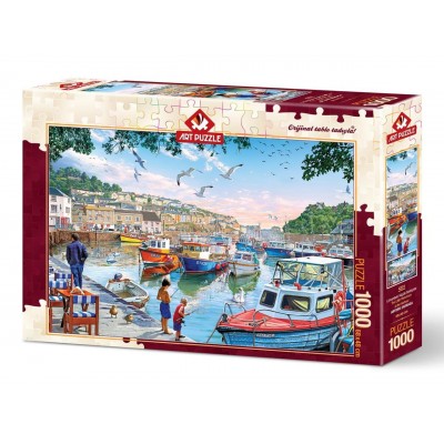 Puzzle Art-Puzzle-4231 The Little Fishermen at the Harbour