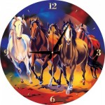  Art-Puzzle-5004 Puzzle-Uhr - Pferde