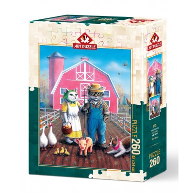 Puzzle Art-Puzzle-5028 Katzenfarm