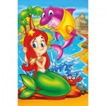  Art-Puzzle-5858 Wooden Puzzle - Mermaid and Friends