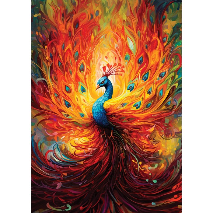 Puzzle   Colorful Peacock